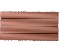 GPECTIFO 1 pièces carrelage de Sol à emboîtement extérieur revêtement de Sol de Patio Temps imperméable à l'eau Patio Jardin Piscine revêtement de Sol d'arrière-Cour(Mahogany)