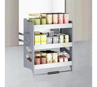 GPECTIFO Armoire de Cuisine à 3 Niveaux Étagère escamotable Panier relevable for armoires murales supérieures Système de Support à Vaisselle et à épices en métal Armoires relevables(29.9)