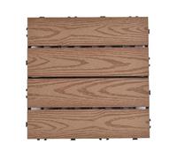 GPECTIFO Carreaux de Sol à emboîtement en Bois et Plastique, 1 pièce, for Balcon extérieur, pelouse, Serre, Jardin, Patio, terrasse(Apricot Yellow)