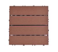 GPECTIFO Carrelage de Patio extérieur, 1 pièce, revêtement de Sol à emboîtement, Motif de Treillis, arrière-Cour, Porche, pelouse, véranda(Mahogany)