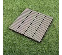 GPECTIFO Carrelage de Sol à emboîtement extérieur, 1 pièce, carrelage de Sol en Bois et Plastique, intérieur, Balcon, Tapis de Sol carré, décoration de Patio(Grigio)