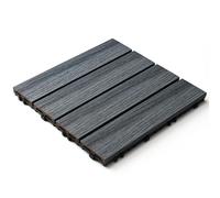 GPECTIFO Carrelage de Sol à emboîtement intérieur et extérieur, Sol Temps de 12 Pouces, carrelage de Patio 1 pièce(Light Gray)