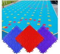 GPECTIFO Dalles de Sol modulaires emboîtables, adaptées aux écoles, Jardins d'enfants, terrains de Jeux et terrains de Basket-Ball(Green-3)