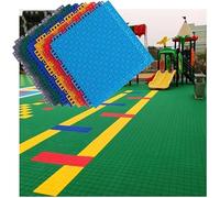 GPECTIFO Dalles modulaires emboîtables for salles de Sport, gymnases, garages et revêtements de Sol(Blue-1)