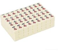 GPECTIFO Ensemble de Mahjong numérique Chinois, Ensemble de Mahjong Traditionnel, 144 Carreaux de céramique, utilisé for Les Jeux Chinois(42 EU)