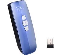 GPECTIFO Mini Scanner portatif de Code Barres sans Fil de Code du Pistolet 1D 2D de Bluetooth avec la balayeuse de Stockage d'écran(Blu)