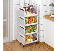 GPECTIFO Organisateur d'épices de Cuisine à 4/5 Niveaux, Support à Couverts sur Pied, Organisateur de Salle de Bain, Chariot Multifonctionnel(97.5cm*40cm)