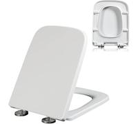 GPECTIFO Siège de Toilette à Fermeture en Douceur avec charnières réglables for Un Retrait Rapide Construction en polypropylène Durable(04A)