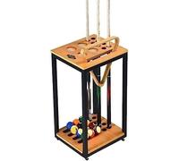 GPECTIFO Support de queues de Billard autoportant en Bois à 8 emplacements - Support de queues de Billard au Sol for Accessoires de Table