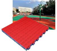 GPECTIFO Terrain de Basket-Ball modulaire en Dalles emboîtables, Sol Sportif en Plastique résistant aux intempéries(Rosso)