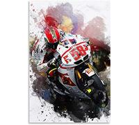 GPEIHANG Art Peinture Impression sur Toile Marco Simoncelli Poster Peinture pour décoration de Salon Affiches et Photos 15.7"x23.6"(40x60cm) sans Cadre