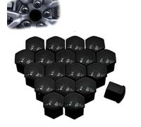 GPKFOLQM 20 pièces Voiture Cache Ecrou Roue, pour VW Tiguan 2017 2018 2019 Antirouille Anti-poussière Capuchons D'éCrou de Roue Couvre-Écrous Pneu Hexagonaux,B-17mm