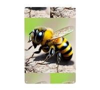 Gpkgsigt Jolie petite abeille décorative en étain de 20,3 x 30,5 cm, fabriquée en fer blanc, résistant à l'usure et durable