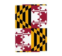 Gpkgsigt Peinture décorative en étain avec drapeau de l'État du Maryland 20,3 x 30,5 cm, fabriquée en fer blanc, résistant à l'usure et durable
