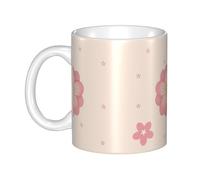 Gpkgsigt Tasse en céramique avec inscription Little Cherry Blossoms - Pour cappuccino, latte, céréales, yaourt, lait, boissons chaudes ou froides - Four à micro-ondes