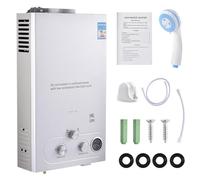 GPL18L Chauffe-eau instantané au gaz propane 36 kW sans eau avec kit de douche, brûleur de chaudière de camping, camping-car, maison