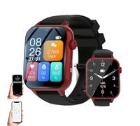 GplHAIN 4G Fall Detection Smartwatch for Seniors - GPS Positioning + Safe Range, Fall Detection + Sos 3-Second Emergency Call Function, HD Video Calling | Ip67 Water | Long Battery Life Red