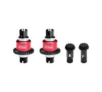 GPM 4140 acier au carbone + aluminium 7075 alliage avant et arrière Kit d'engrenage différentiel 12/30T pour Arrma 1:18 Granite GROM / 1:14 Typhon GROM / 1:16 Mojave GROM / Quake GROM / Gorgon GROM