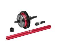 GPM 4140 Carbon Steel + 7075 Alloy Centre Complete Differential for Traxxas 1/16 Mini Maxx 4WD RTR Brushless Monster Truck 107154-1 Upgrades - Red
