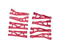 GPM 7075-T6 Kit de bras de suspension avant et arrière en alliage pour ARRMA 1/16 Mini Kraton 3S, ensemble complet de rechange RC (rouge)