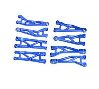 GPM 7075-T6 Kit de bras de suspension avant et arrière en alliage pour ARRMA 1/16 Mini Kraton 3S, ensemble complet de rechange RC (bleu)