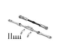 GPM Acier carbone 4140 + aluminium 7075-T6 alliage servo Link & lien de réglage avant pour Vanquish 1:10 H10 Kit optique / Yokohama RTR/Sparco RTR Rock Crawler Upgrades - Argent