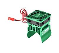 GPM Aluminium 6061-T6 Alloy Cooling Fan with 35mm Motor Heatsink for Traxxas 1:16 Mini Maxx 4WD 107154-1 / Mini XRT VXL-3S 108076-1 Monster Truck Upgrades - Green