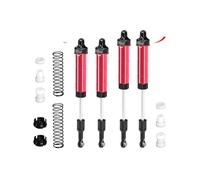 GPM Aluminium 6061-T6 Alloy Front or Rear Complete Internal Spring Shock (130mm and 134mm) for LOSI 1/8 LMT 2.0 Grave Digger 4X4 Solid Axle Brushless Monster Truck-LOS04028 Upgrades - Red