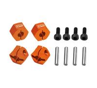 GPM Aluminium 7075 Alloy Front and Rear Clamp Type Wheel Hub 12mm for Traxxas 1/16 Mini Maxx 4WD RTR Brushless Monster Truck 107154-1 Upgrades - Orange