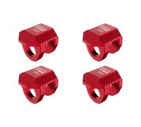 GPM Aluminium 7075 Alloy Front & Rear Shock Cap Protector for Arrma 1:14 Typhon GROM / 1:16 Mojave GROM / 1:18 Granite GROM Small-Scale Monster Truck Upgrades - Red
