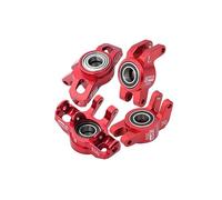 GPM Aluminium 7075 Alloy Front Steering Block + Rear Hub (Larger Inner Bearings) for Arrma 1/14 Mojave GROM Mega 380 Brushed 4X4 Small Scale Desert Truck RTR-ARA2104 Upgrades - Red