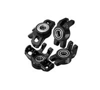 GPM Aluminium 7075 Alloy Front Steering Block + Rear Hub (Larger Inner Bearings) for Arrma 1/14 Mojave GROM Mega 380 Brushed 4X4 Small Scale Desert Truck RTR-ARA2104 Upgrades - Black