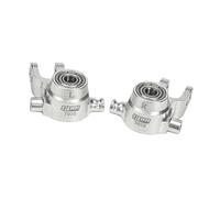 GPM Aluminium 7075 Front Steering Blocks for Traxxas 1:10 Slash 4X4 / NOS Deegan 38 / RUSTLER 4X4 / Stampede 4X4 / HOSS 4X4 / Ford Fiesta St Rally Upgrade Parts - Silver