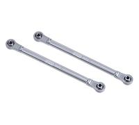 GPM Aluminium 7075 Front Steering Link Rod for Traxxas 1:7 Unlimited Desert Racer UDR Pro-Scale 4X4 85086-4 85076-4 Upgrade Parts - Silver
