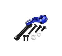 GPM Aluminium 7075-T6 Tie Rod + 25T Servo Horn (Silver Inlay Version) for Traxxas 1/8 4WD Sledge Monster Truck 95076-4 - 9Pc Set Blue