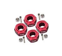 GPM Aluminium Hex Adapter (12mmx7mm) for Arrma 1:10 Granite/BIG Rock 3S / BIG Rock V3 3S / VORTEKS 3S / SENTON 3S / 1:8 Vendetta 3S - 4Pc Set Red