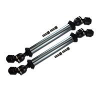 GPM Axial SMT10 Grave Digger Upgrade Pièces (AX90055) Steel Front&Rear Center Shaft with Aluminium Body (138mm-148mm) - 1Pr Set Grey Silver