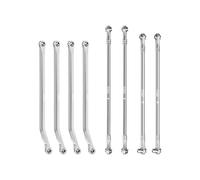 GPM Kit de barre supérieure et barre de liaison basse en alliage d'aluminium 7075-T6 pour kit optique Vanquish 1:10 H10 / Yokohama RTR/Sparco RTR - Argenté