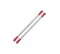 GPM Losi 1/6 4WD Super Baja Rey 2.0 LOS05021 Upgrade Pièces Stainless Steel Adjustable Rear Upper Chassis Link Tie Rods with Aluminium Ends - 2Pc Set Red