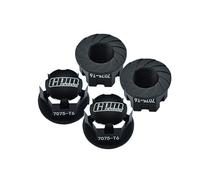 GPM Mise à niveau en aluminium 7075-T6 Antivol de roue E (Revo) 2.0 86086-4 pour 1/8 4WD Sledge Monster Truck (95076-4)/1/10 Maxx W/Widemaxx Monster Truck (89086-4) RC Car (Noir)