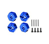 GPM Moyeu de roue avant et arrière en alliage d'aluminium 6061-T6 12 mm pour Traxxas Mini Slash Mini Rally VXL 1/10 Slash Bigfoot Jato 3.3 Rustler Stampede - Bleu