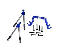 GPM Racing 7075 Aluminium Alloy Front Tie Rods with Stabilizer for C Hub for Traxxas 1/10 Slash 4X4 LCG-68086-21 Upgrades - Blue
