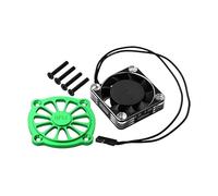 GPM Racing Aluminium 6061 Motor Heatsink with Metal Frame Cooling Fan and Protective Cover for Arrma 1/10 Gorgon 4X2 Mega 550 Brushed Monster Truck-ARA3230 Upgrades - Green