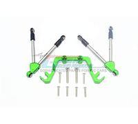 GPM Upgrade Parts for Traxxas Slash 4x4 Low-CG Version Aluminium Front Tie Rods with Stabilizer for C Hub - 11Pc Set Green
