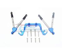 GPM Upgrade Parts for Traxxas Slash 4x4 Low-CG Version Aluminium Front Tie Rods with Stabilizer for C Hub - 11Pc Set Blue