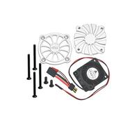 GPM Upgrade Parts For Traxxas Unlimited Desert Racer 4X4 (#85076-4) Aluminium Motor Heatsink With Cooling Fan - 1 Set Silver