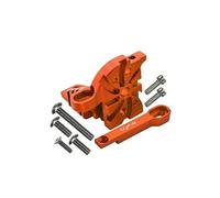 GPM Upgrade Parts For Traxxas Unlimited Desert Racer 4X4 (#85076-4) Aluminium Motor Mount With Heat Sink Fins - 1 Set Orange