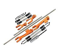 GPM Upgrade Parts for Traxxas Unlimited Desert Racer 4X4 (#85076-4) Spring Steel Front + Rear Sway Bar & Aluminium Sway Bar Arm & Stainless Steel Linkage - 23Pc Set Orange