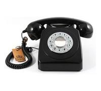Gpo 746 push noir - téléphone fixe rétro bouton poussoir Noir G