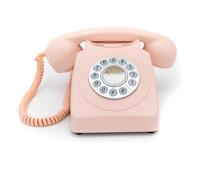 GPO 746 PUSH Rose - Téléphone fixe rétro bouton poussoir